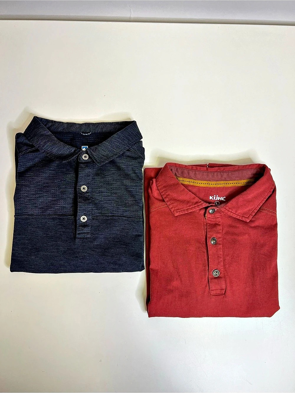 Kuhl Wayfarer Polo Men's Polos Red & Gray Large
